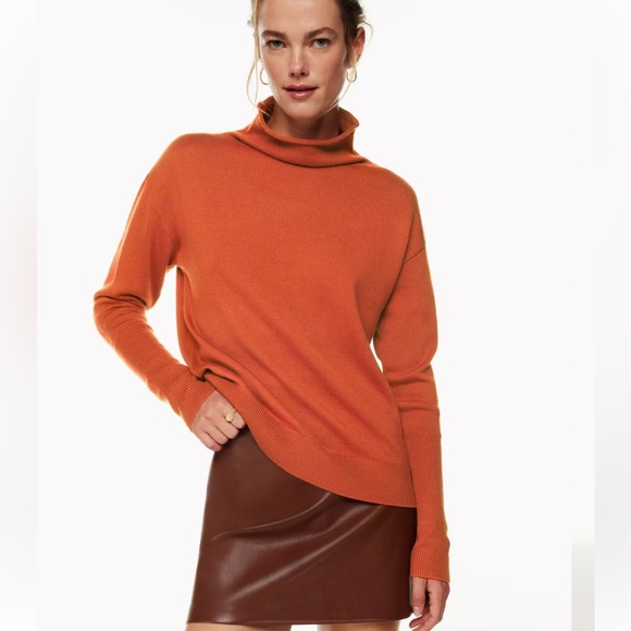 Aritzia Cyprie Sweater 100% Merino wool mock-neck sweater NWT - Picture 2 of 7